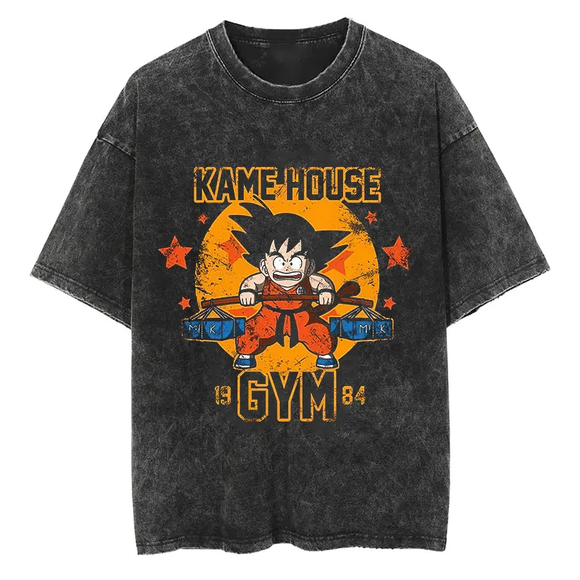 손오공 티셔츠 드래곤볼 애니메이션 남성 빈티지 애시드  - Acid Wash Vintage Graphic T Shirt 리뷰 및 가격