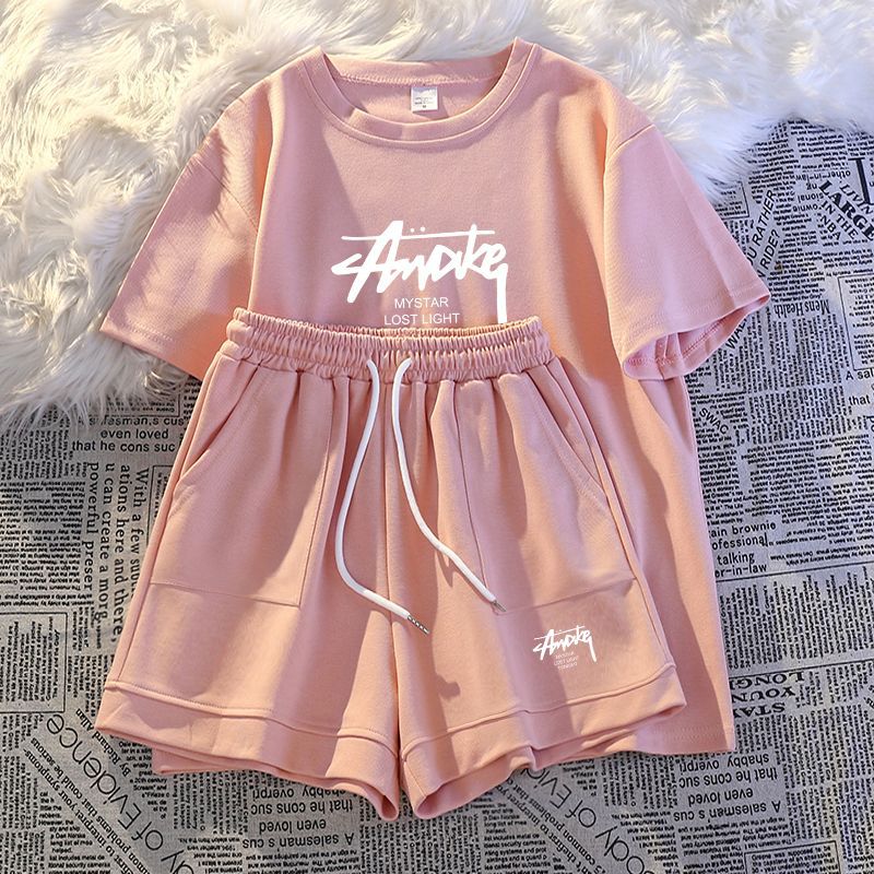 새로운 여성 플러스 사이즈 세트 성인 반팔 및 반바지  - Shirts 리뷰 및 가격